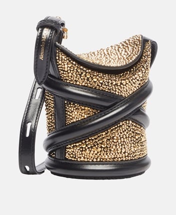 Alexander Mcqueen — Sac à bandoulière en cuir The curve mini