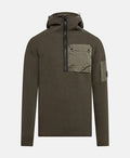 C.P. Company — pull en maille à capuche en laine mélangée